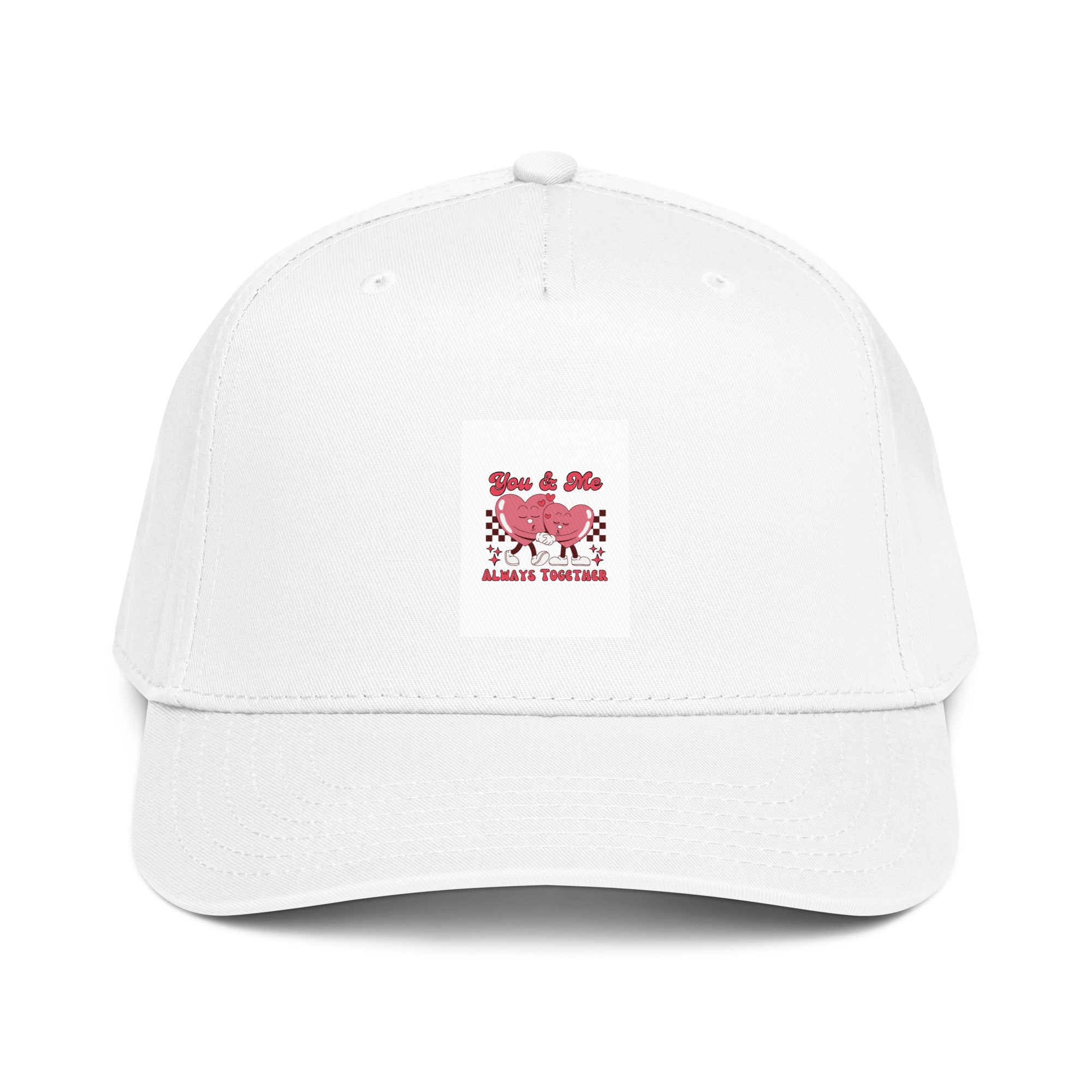 You & Me Always Together 5-panel cap, white with front logo patch