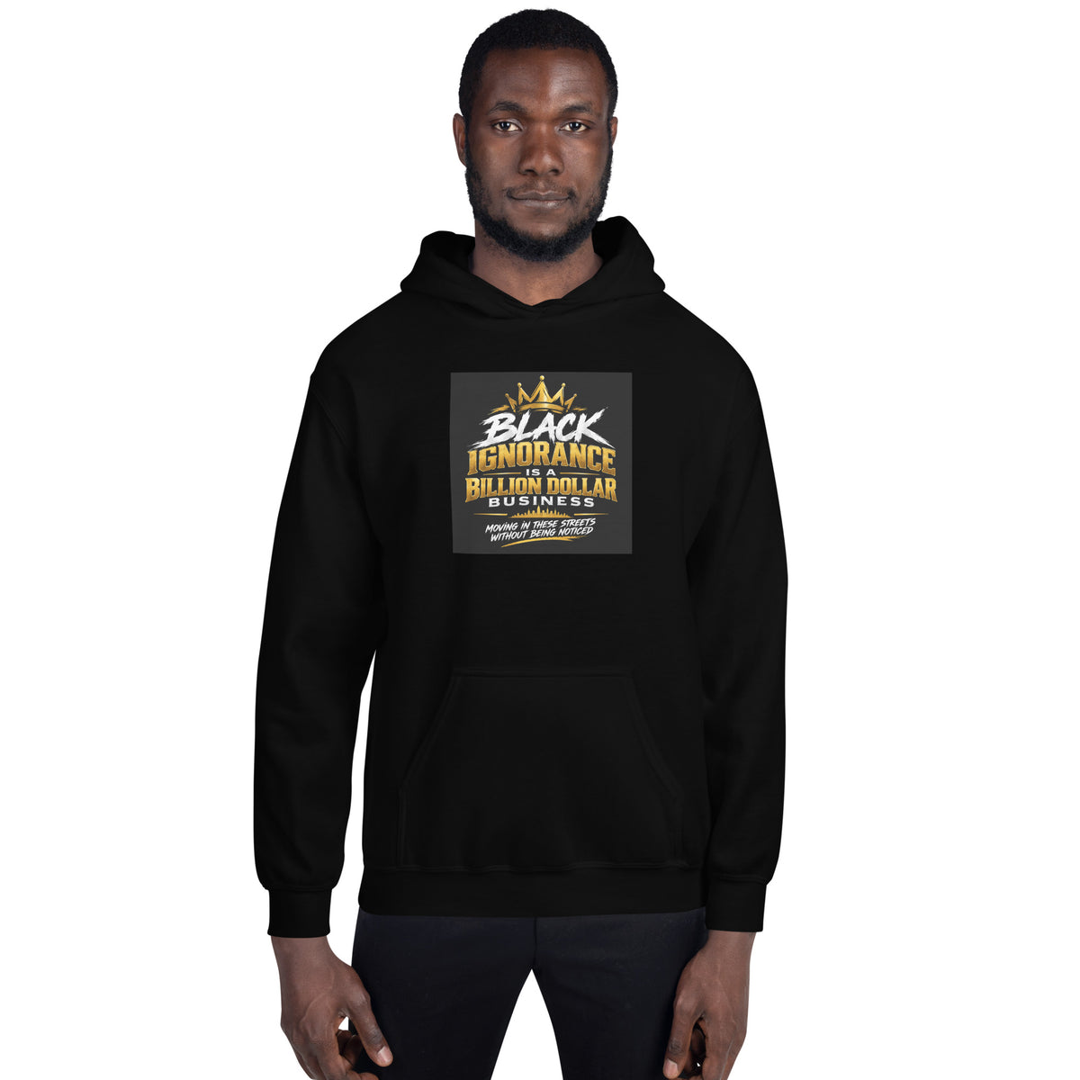 Moving in These Streets statement unisex hoodie, front view