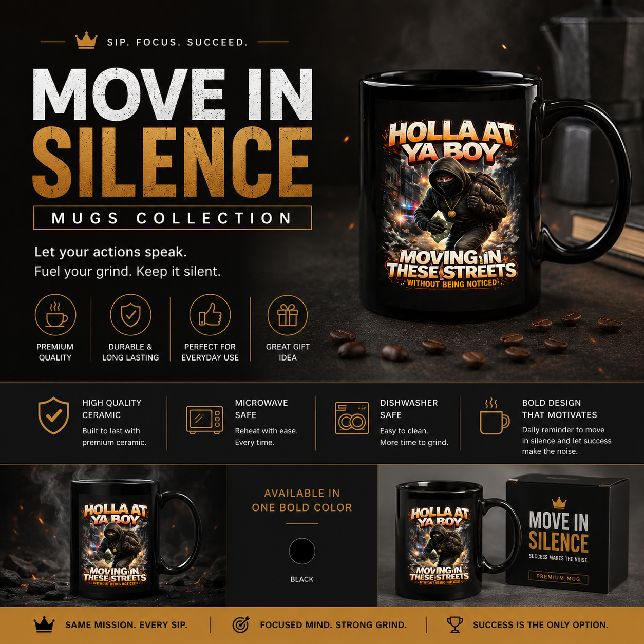 Mugs by MIS Apparel – Move In Silence Collection