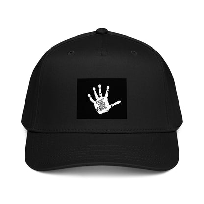 Moving In These Streets 5-panel cap in black with front logo patch
