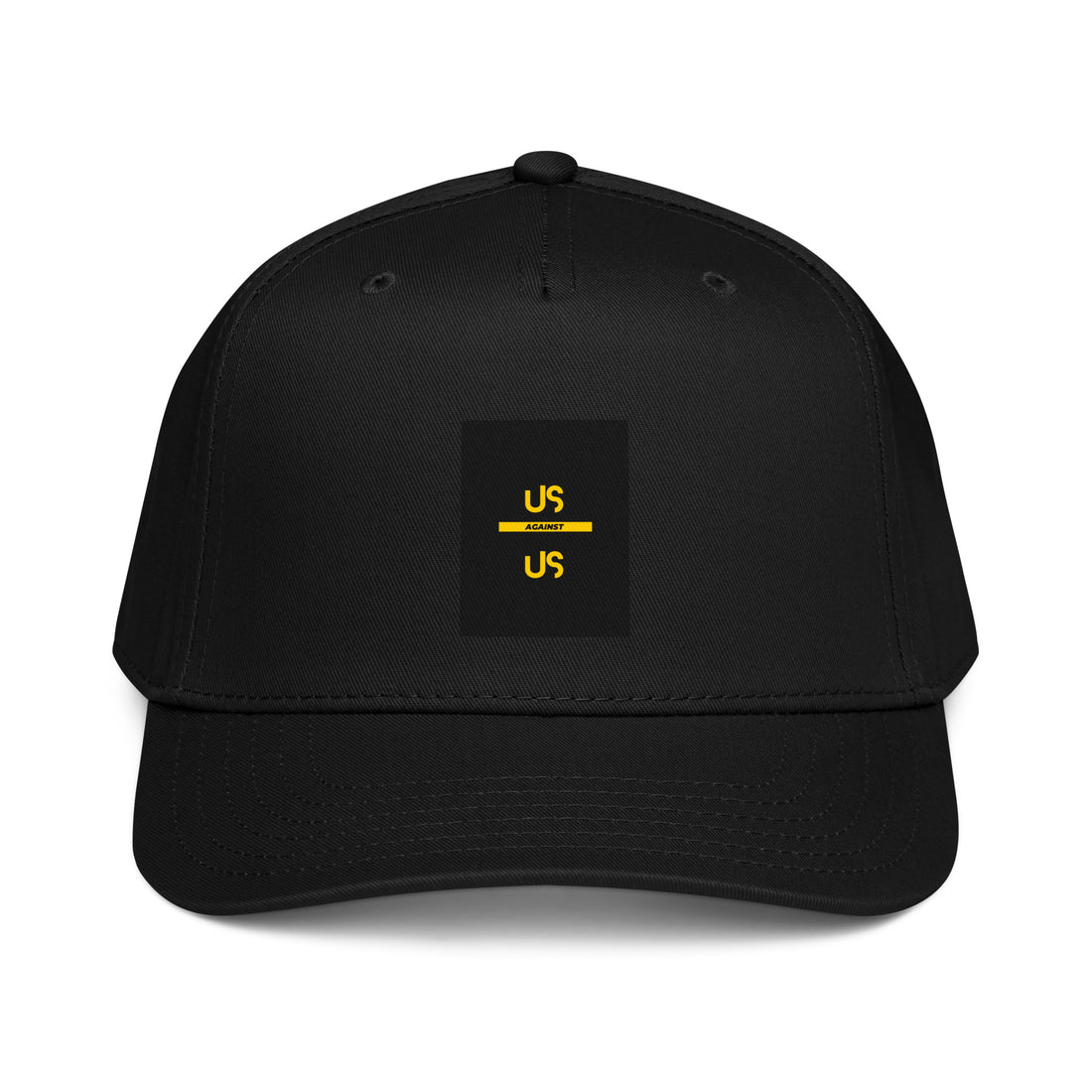 Black 5-panel cap with &