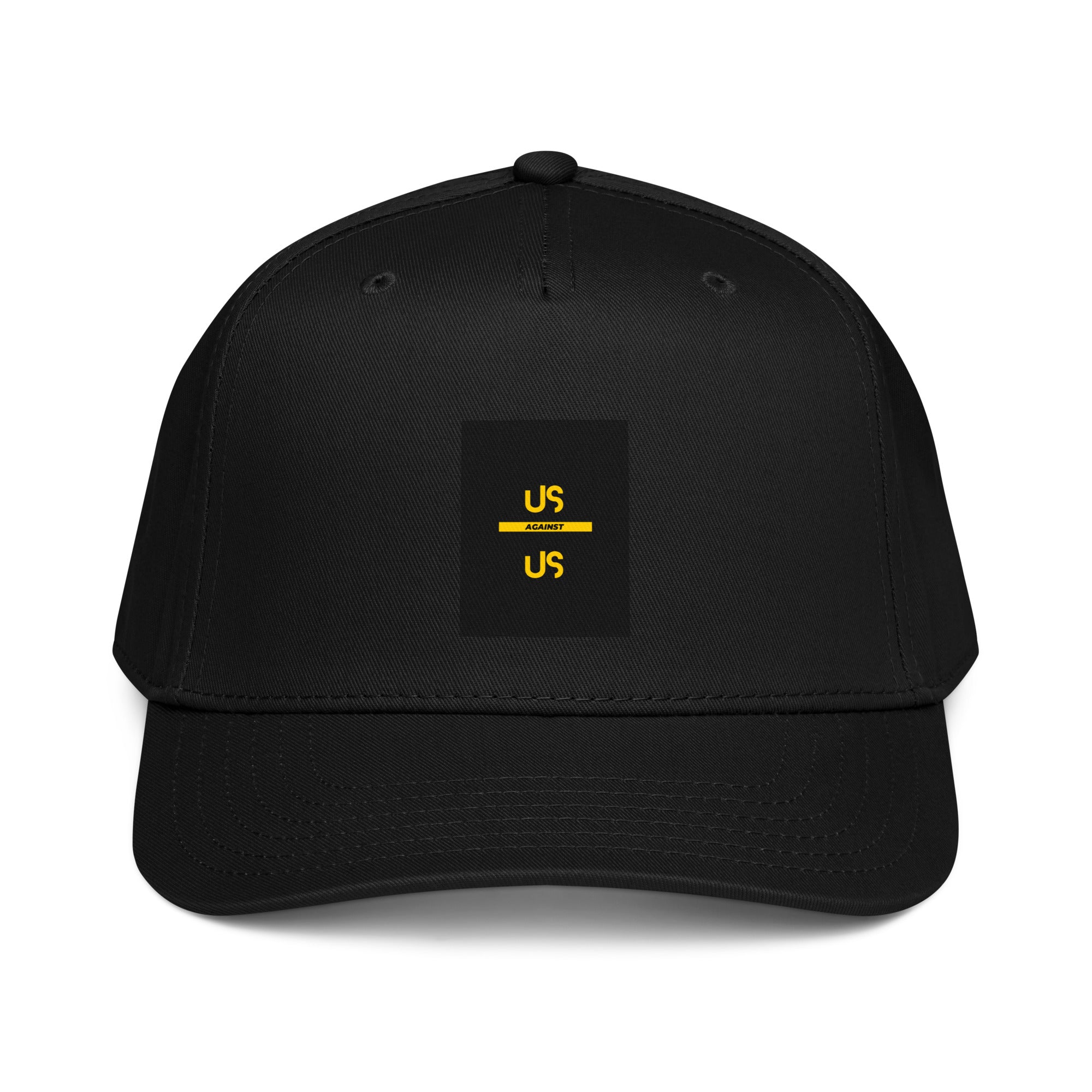 Black 5-panel cap with &