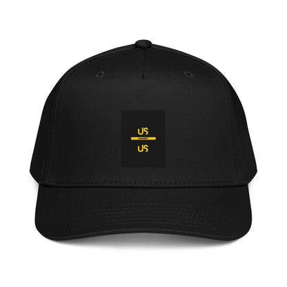 Black 5-panel cap with &