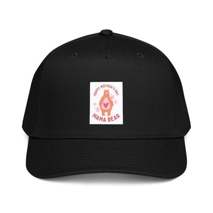 Black 5-Panel cap with Mama Bear front graphic patch