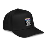 Moving In These Streets Without Being Noticed streetwear cap by MIS Apparel — structured 5 panel design with adjustable snap closure