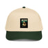 Dark green/natural 5-panel cap with &