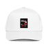 5-panel white cap with front graphic patch