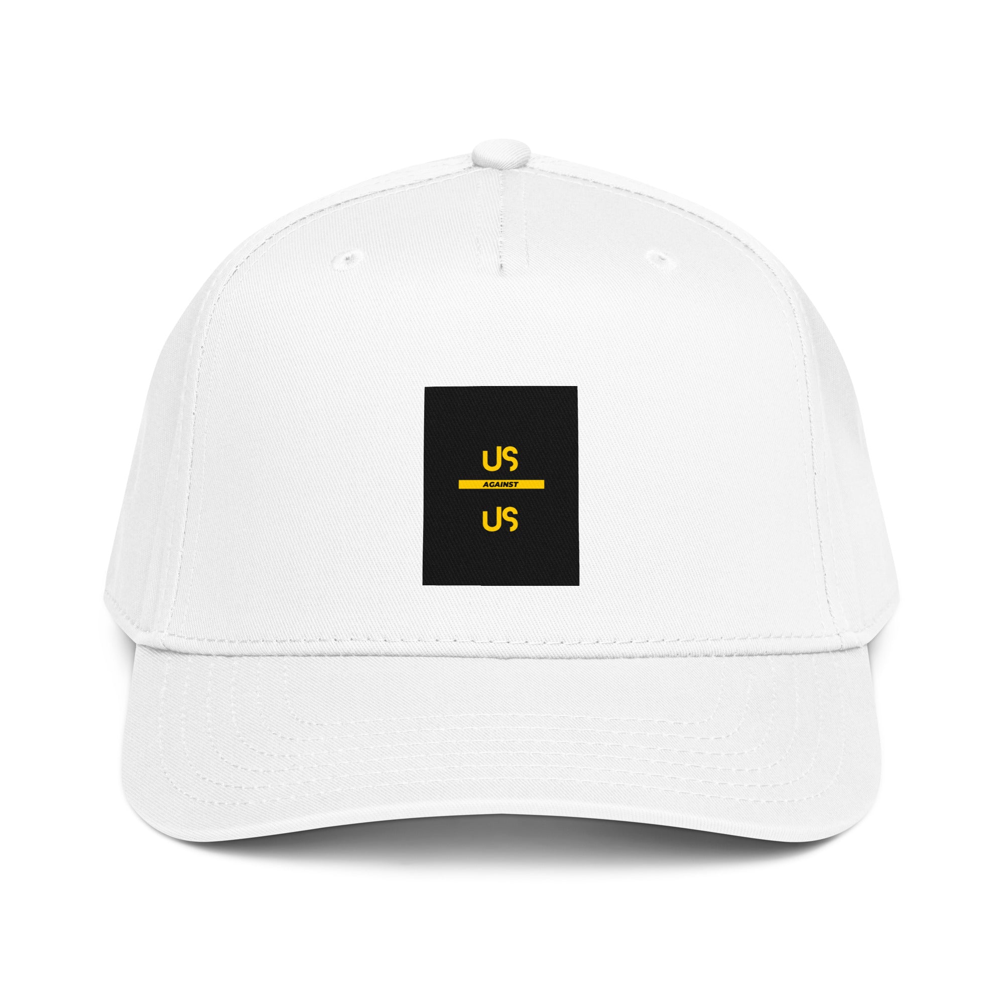 White 5-panel cap with &