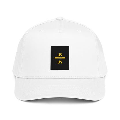 White 5-panel cap with &