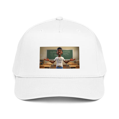 Slow Money Better Than No Money 5-Panel cap (White) with front graphic patch