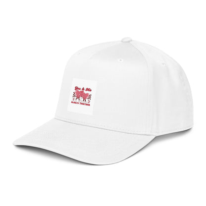 You &amp; Me Always Together 5-panel cap, white with embroidered logo patch