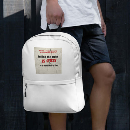 MIS Apparel streetwear backpack front logo detail