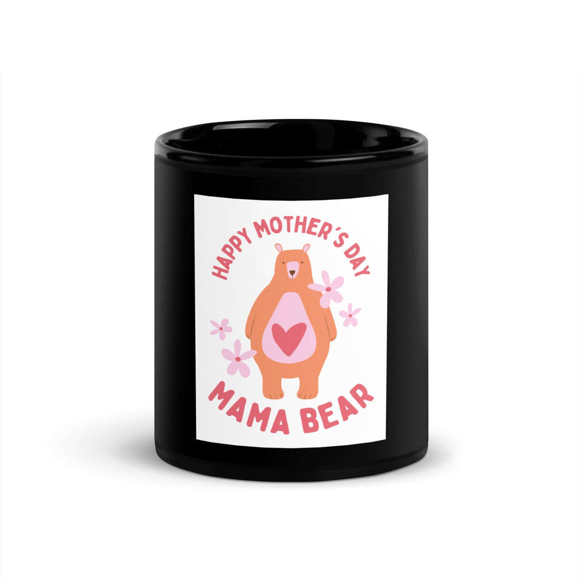 Happy Mothers Day black mug [front/side/detail] MIS Apparel