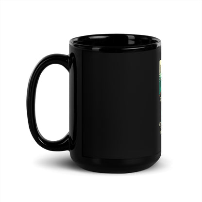 Black glossy mug side with partial &