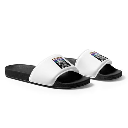 Streetwear slides textured footbed and lightweight sole