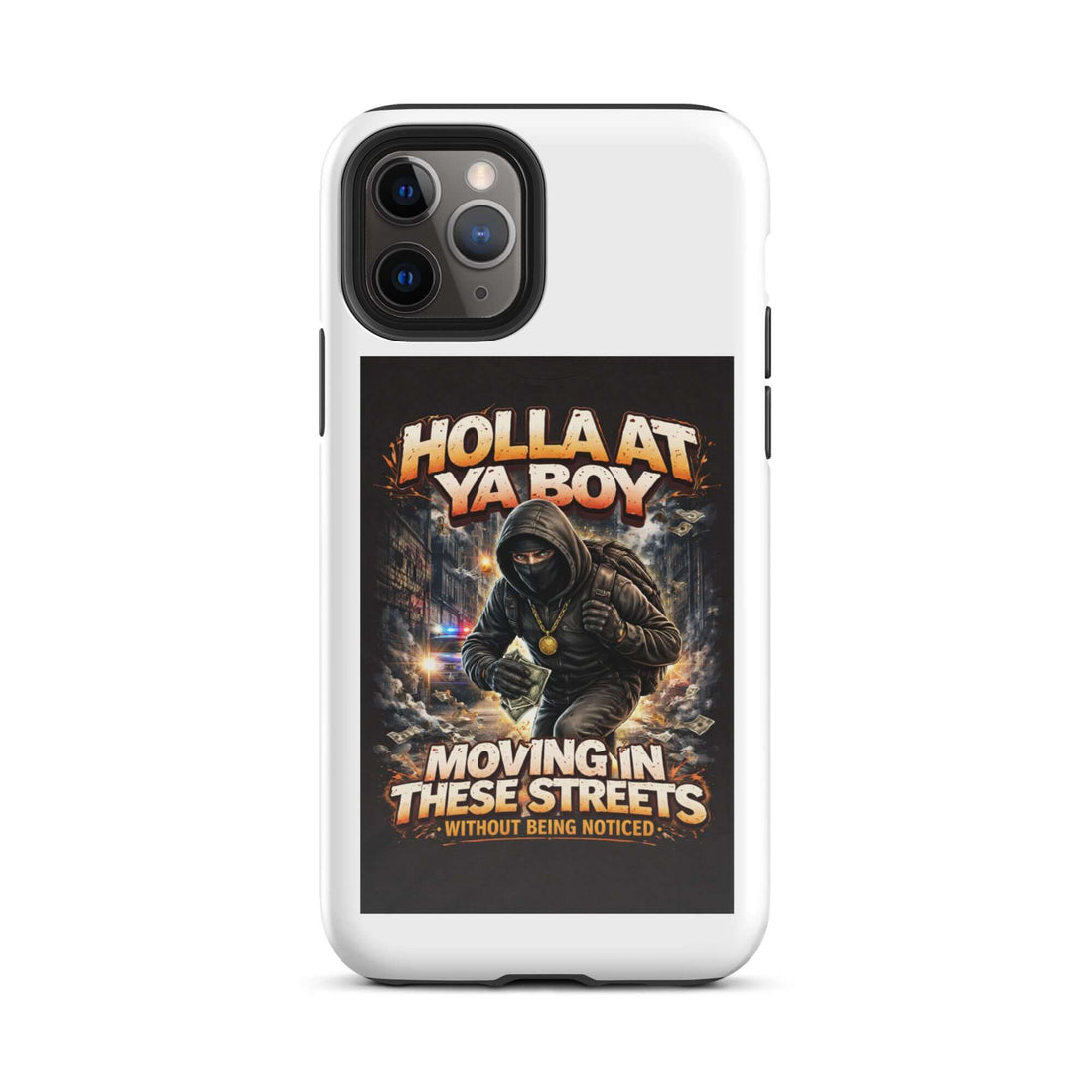 Move In Silence Tough case for iPhone: white case with &
