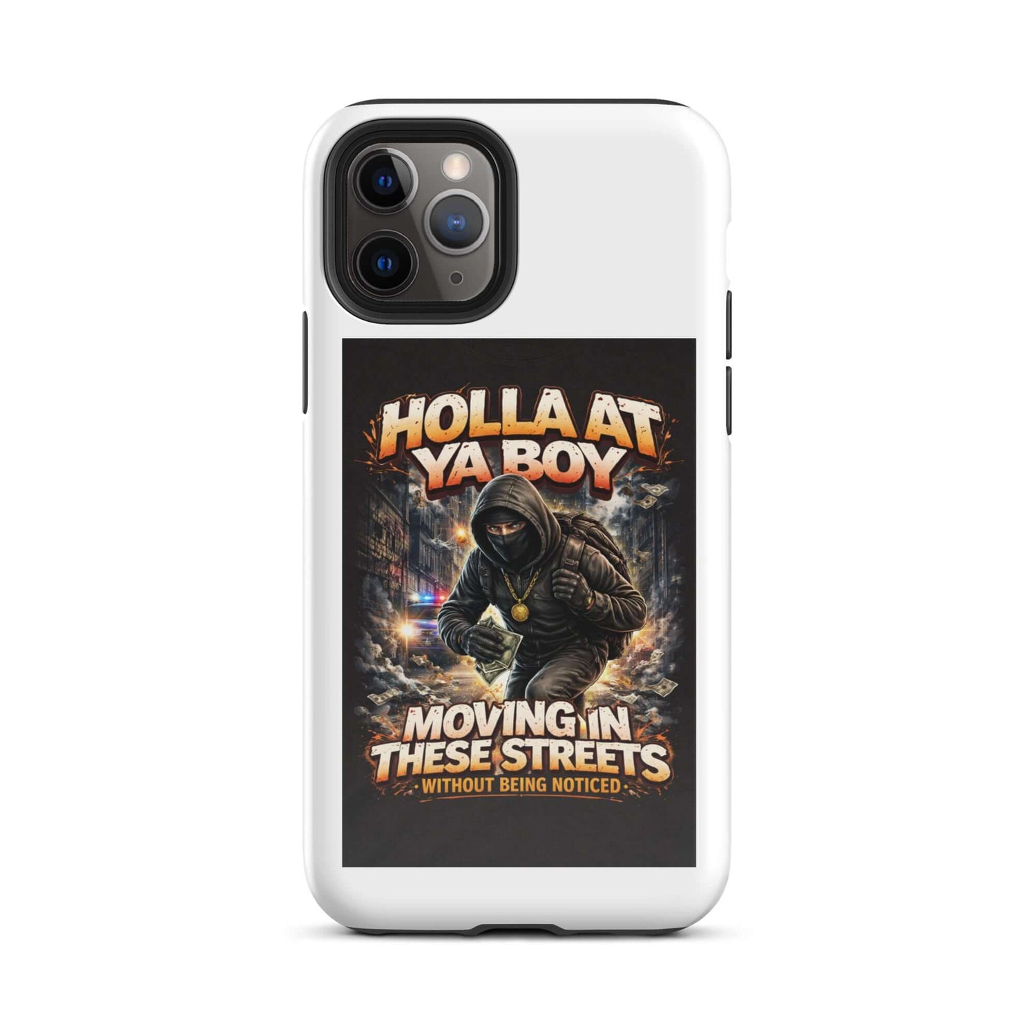 Move In Silence Tough case for iPhone: white case with &