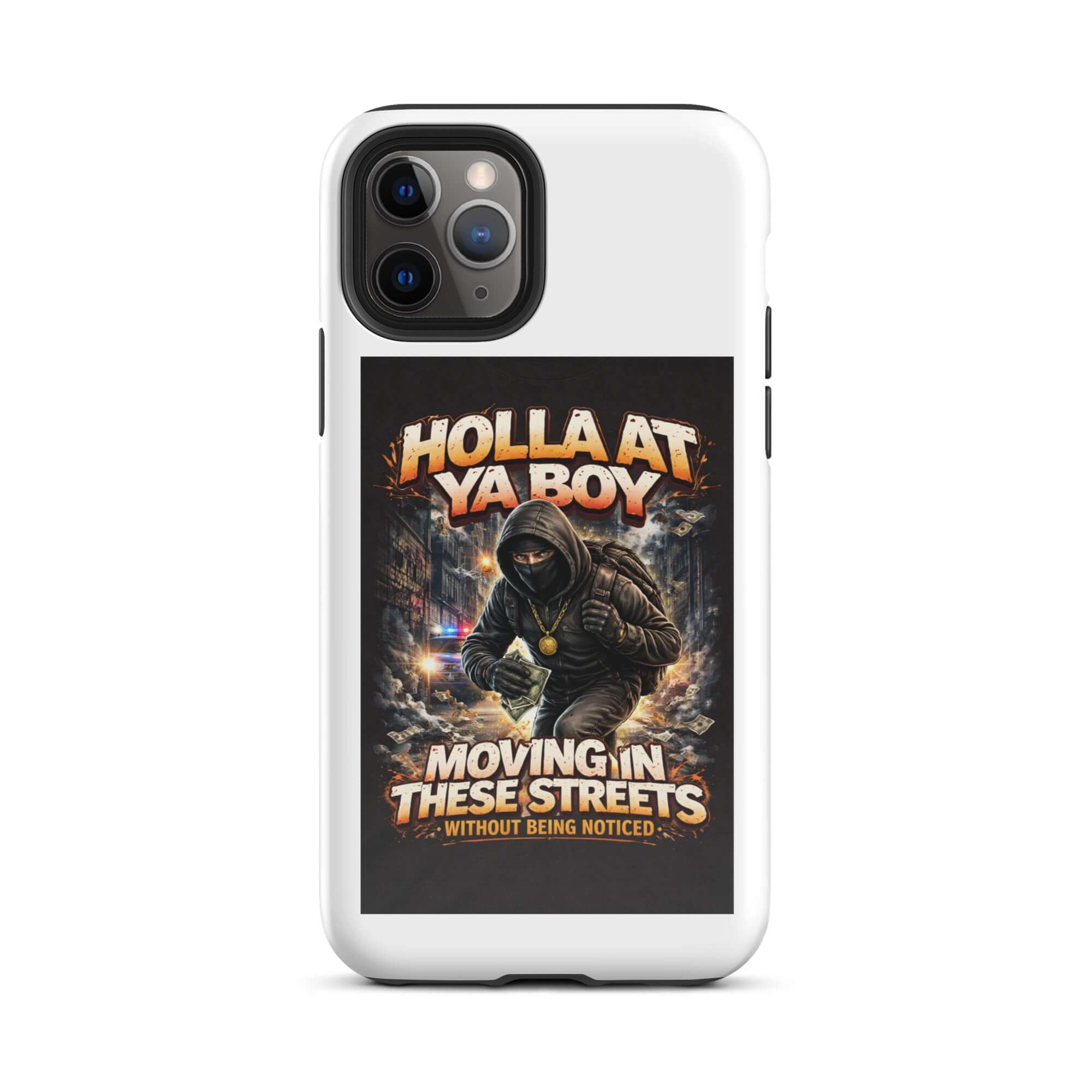 Move In Silence Tough case for iPhone: white case with &
