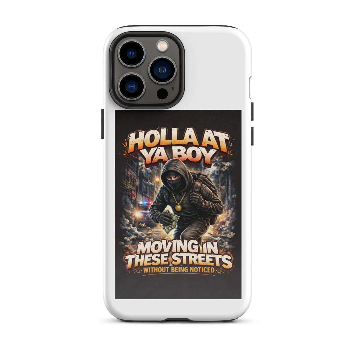 Move In Silence Tough case for iPhone: white case with &