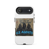 iPhone Hülle mit „Ice Agents“-Design, obere Kameraabschirmung und seitliche Tasten
