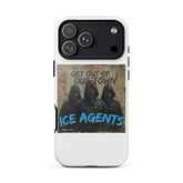 iPhone case Street Edition (Move In Silence): „Ice Agents“-Print auf weißem Backcover