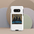 White rugged phone case, back view with &