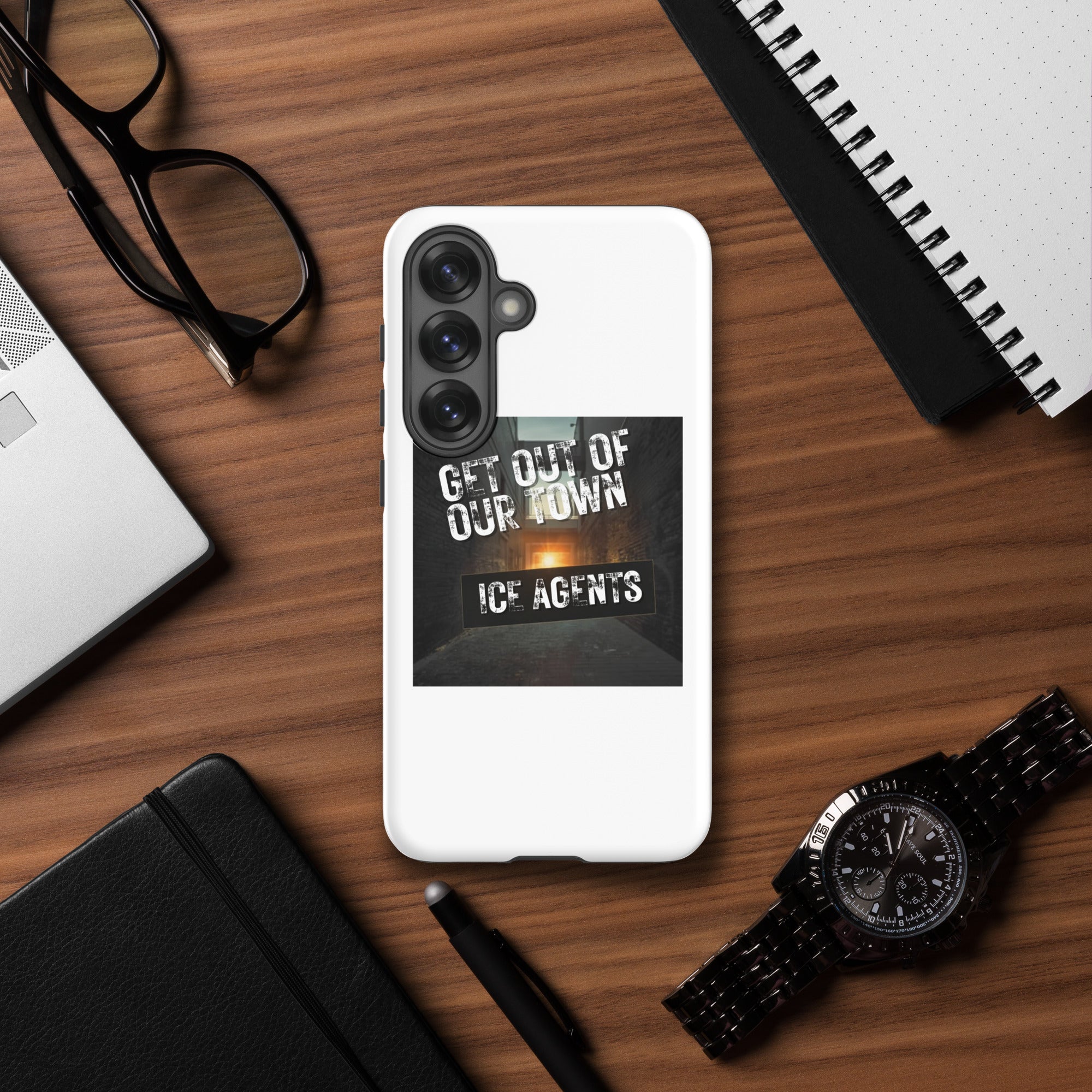 White phone case with &