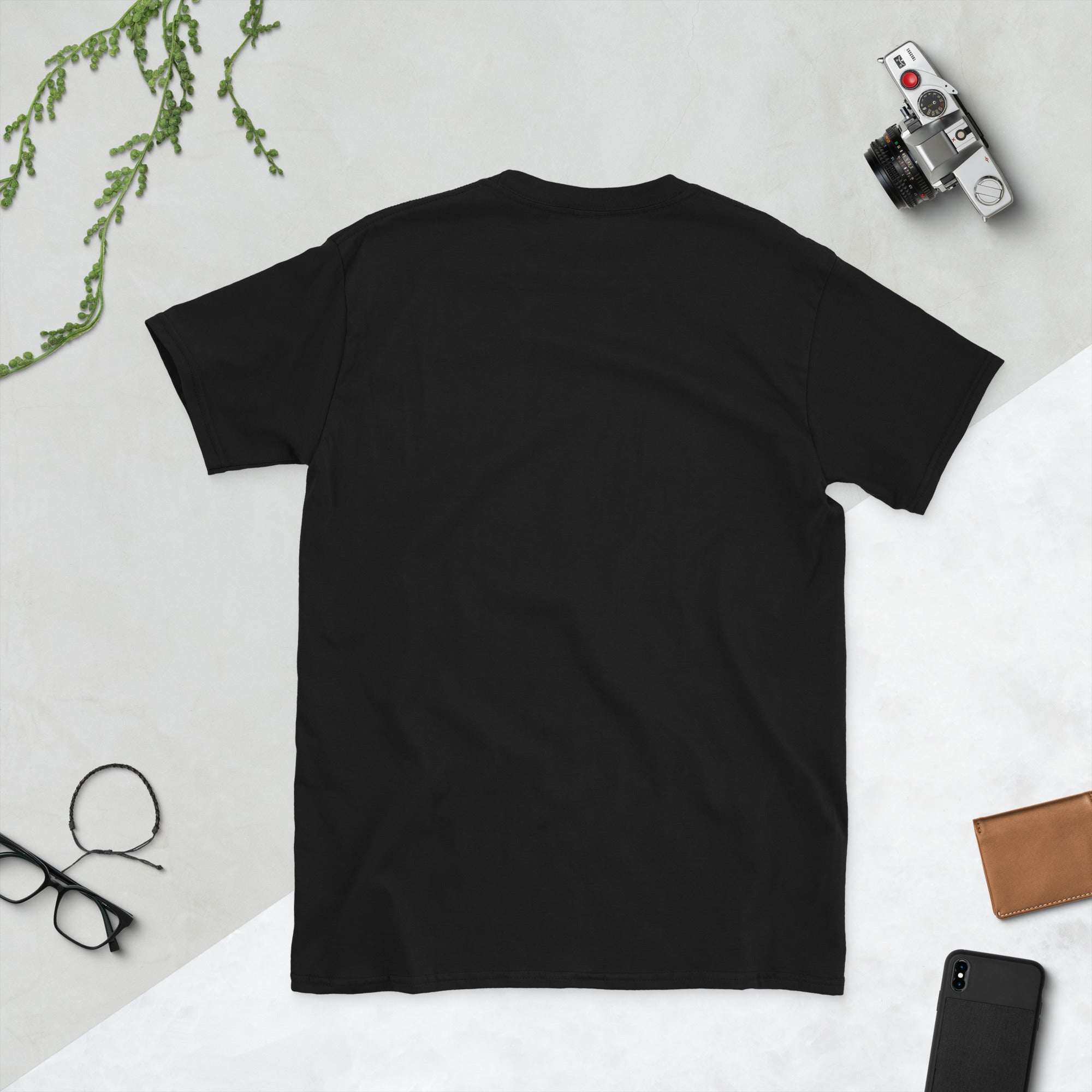 Unisex T-shirt svart, Rückansicht ohne Aufdruck