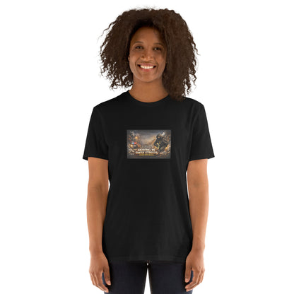 Premium T-shirt in black with front square graphic print