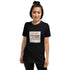 Unisex black graphic t-shirt with front square “telling the truth is crazy” print