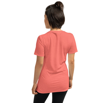 Coral unisex T-shirt, plain back, short sleeves