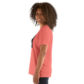 Coral short-sleeve unisex T-shirt, plain side view