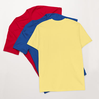 Daisy yellow unisex short-sleeve T-shirt, plain back view