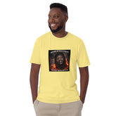 Unisex yellow graphic T-shirt, crew neck, short sleeves, front print