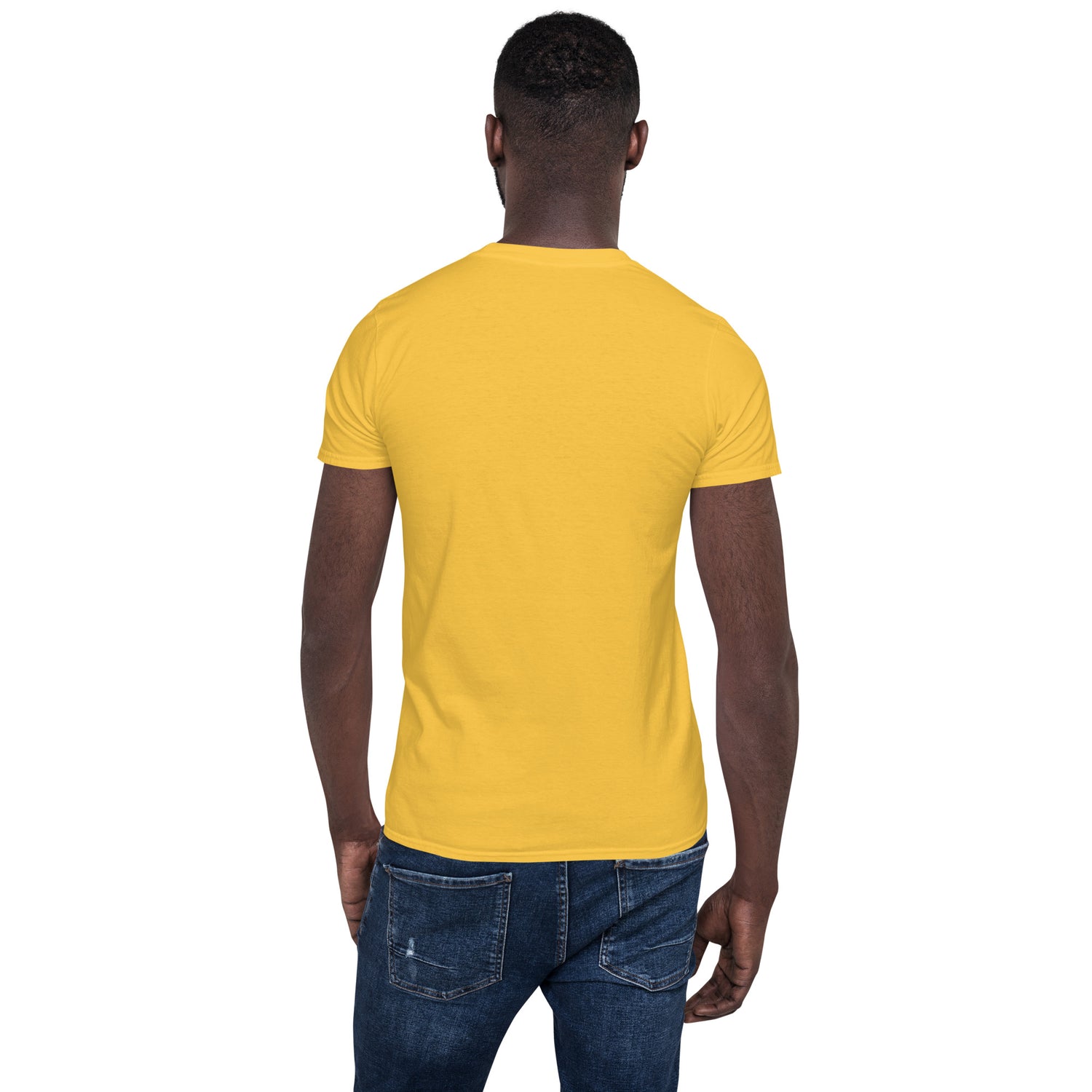 Holla At Ya Boy Son unisex T-shirt, gelb, Rückansicht mit glatter Rückseite