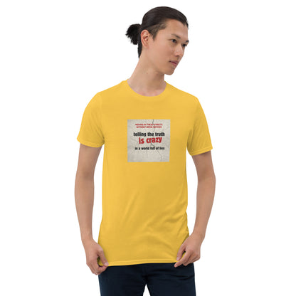 Daisy yellow T-shirt with short sleeves and front slogan graphic