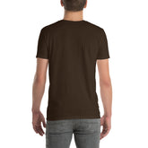 Dark chocolate unisex short-sleeve T-shirt, back view