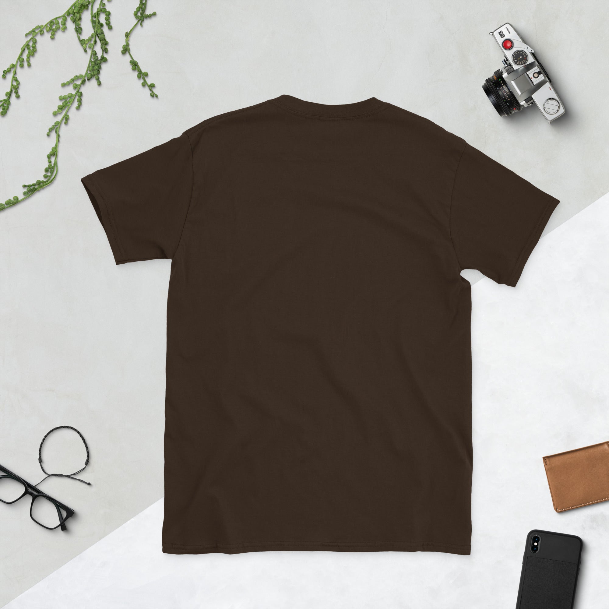 Dark Chocolate unisex T-shirt, short sleeves, plain back