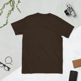 MIS Apparel graphic tee, dark brown, plain back view