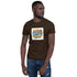 Dark chocolate unisex short-sleeve T-shirt with colorful “Holla at Ya Boy Son” front graphic