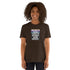 Dark chocolate T-shirt with centered “Moving In These Streets Without Being Noticed” graphic