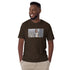Unisex short-sleeve T-shirt (dark chocolate) with front photo graphic