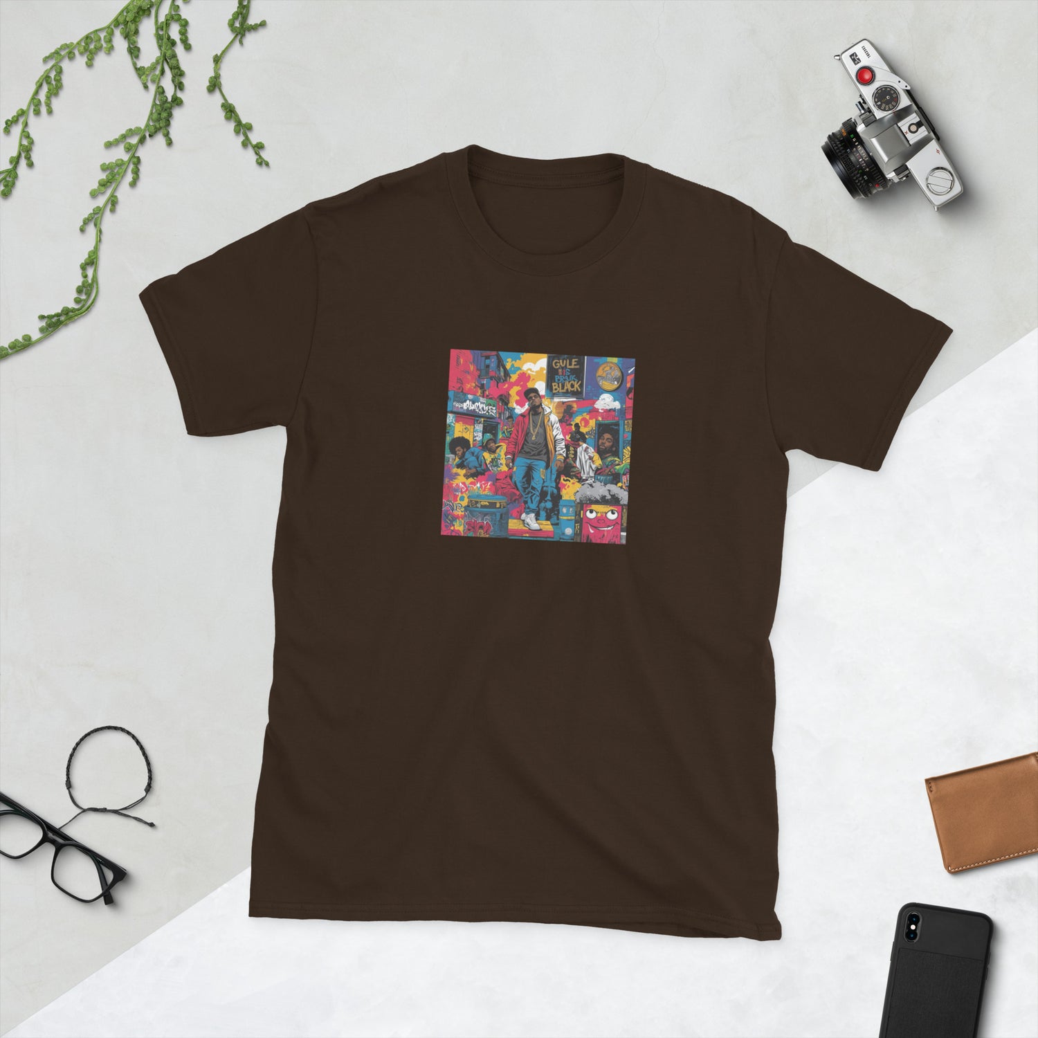 Dark Chocolate unisex T-shirt, short sleeves, front graphic print