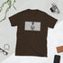 Brown unisex T-shirt with centered photo graphic on front