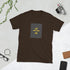 Dark brown crewneck graphic t-shirt with black square &