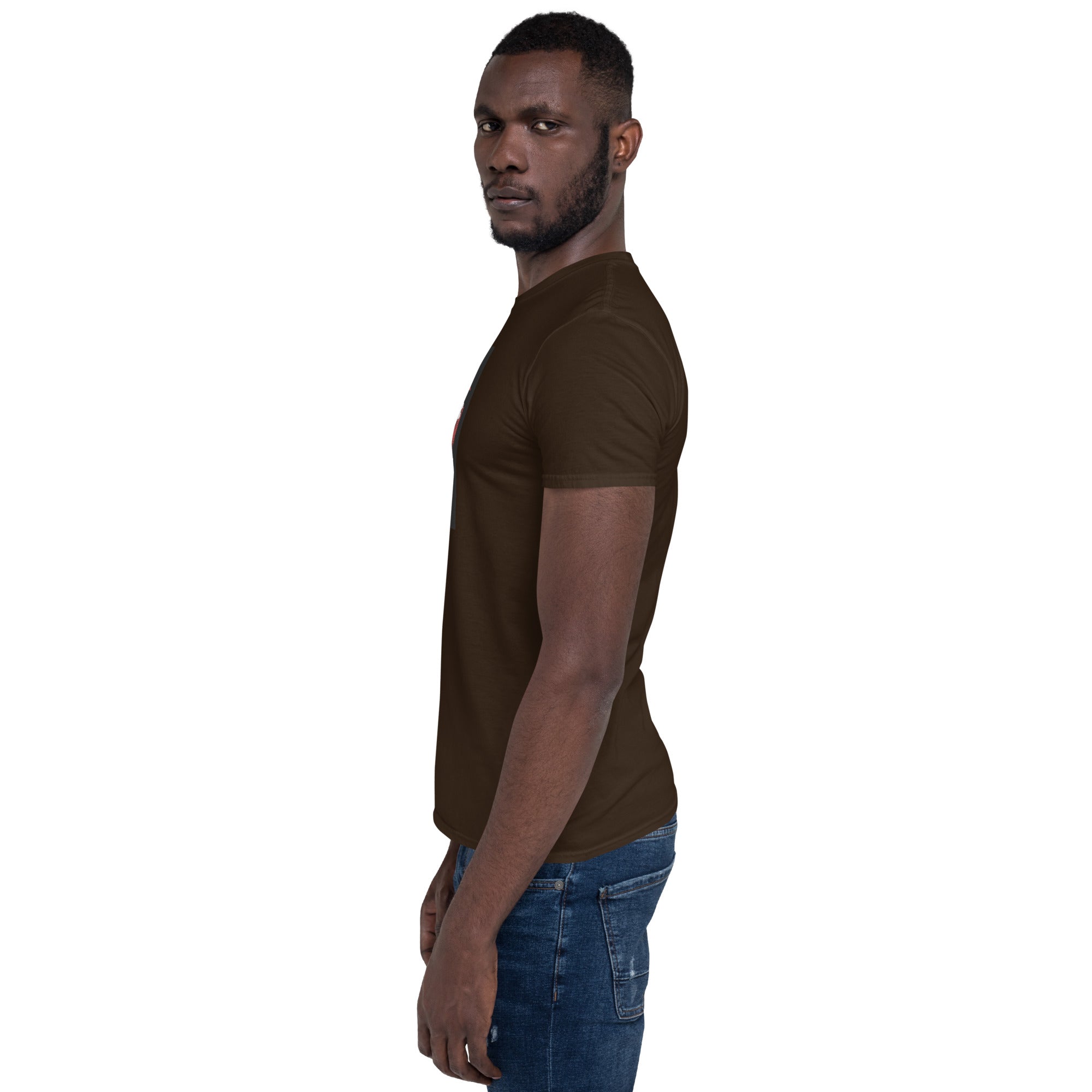 Unisex short-sleeve T-shirt, dark chocolate brown