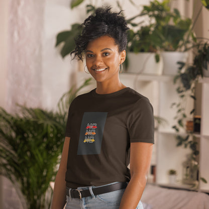 Unisex T-shirt, dark chocolate brown, crew neck and square logo chest print