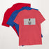 Heather red unisex short-sleeve T-shirt with centered rectangular graphic print