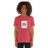 You & Me Always Together unisex T-shirt in heather red with front graphic, short sleeves