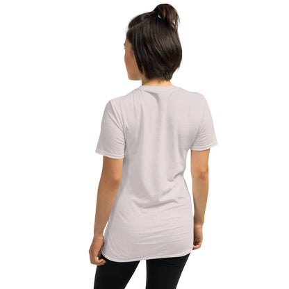 Light pink unisex T-shirt, back view, short sleeves, plain back